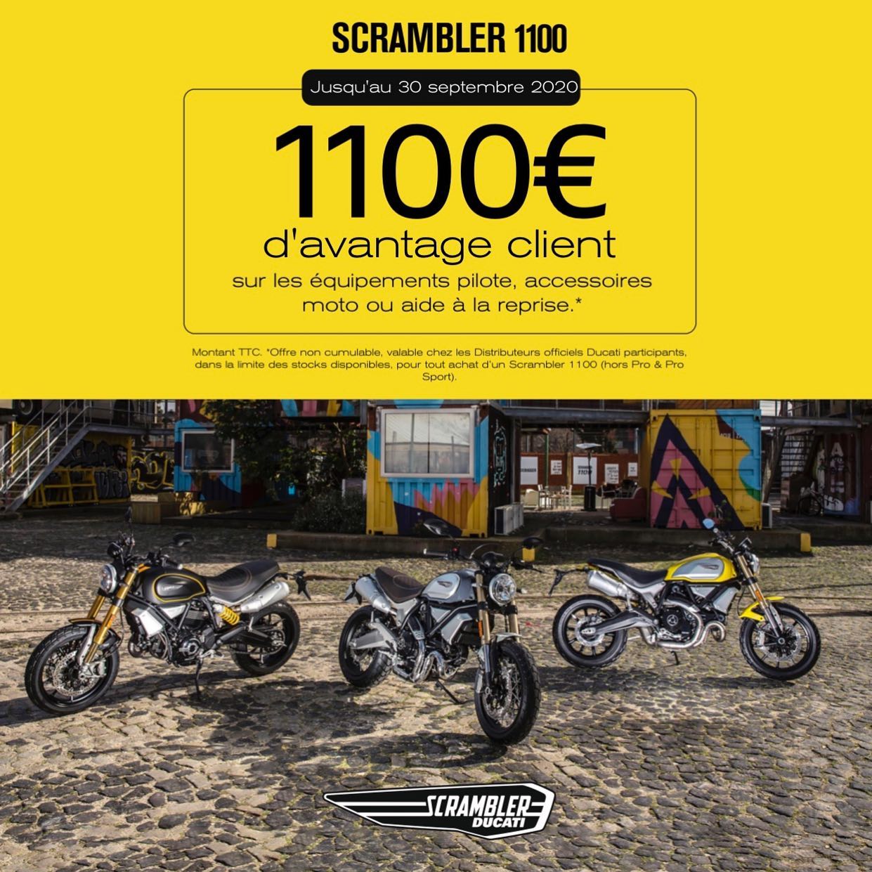 Avantage client sur la Scrambler 1100