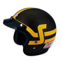 Casque Jet Short Track Scrambler Bell (brun/jaune)