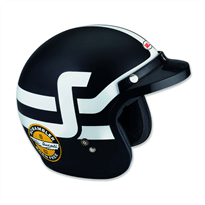 Casque Jet Short Track Scrambler Bell (noir/blanc)