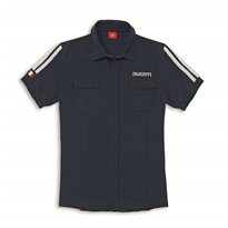 Chemise 80 S Bleu Courtes Manches