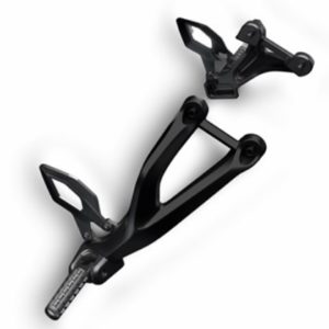 Platines repose-pieds passager noir Pani V2